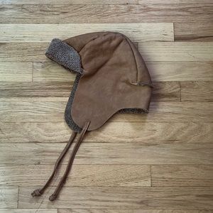 Men’s Brooks Brothers real sheepskin trapper hat new never worn